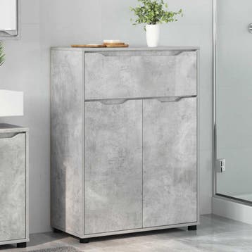 vidaXL Badkamer Kast Beton Grijs 72,5 x 36,5 x 100 cm, Verzenden, Nieuw