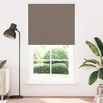 vidaXL Rolgordijn verduisterend 140x210 cm stofbreedte 136,6, Verzenden, Nieuw, Bruin