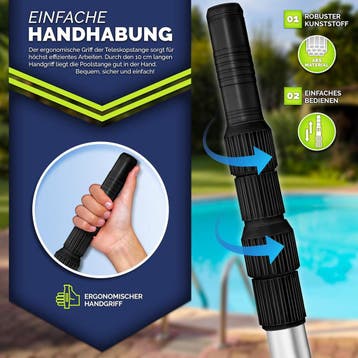 Tillvex® Telescopische stang voor Zwembadnet - Verstelbaar 1, Verzenden, Zo goed als nieuw