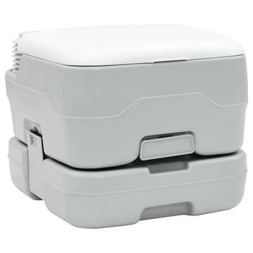 vidaXL Camping Toilet Grijs en Wit 41,5 x 36,5 x 30 cm, Caravans en Kamperen, Verzenden, Nieuw