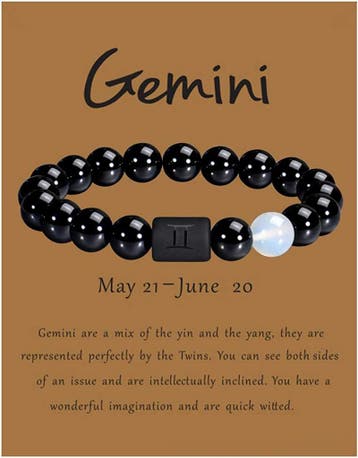 Tweelingen | Gemini | 21 mei – 20 juni | elastisch armban., Ophalen of Verzenden, Nieuw, Kraal