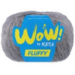 Katia WOW Fluffy - 82 Grijs - Mohair-Look Acryl/Wol Garen, Hobby en Vrije tijd, Breien en Haken, Ophalen of Verzenden, Nieuw