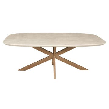 Eettafel Madison Sand | 200 cm | Deens Ovaal | Starfurn, Huis en Inrichting, Ophalen of Verzenden, Nieuw
