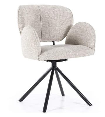 Stoel Rosalin - Taupe Moon - 96120 - eetkamerstoelen, Nieuw, Stof