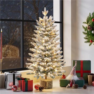 2dekans | Yaheetech Tafelkerstboom Met Sneeuw En Verlichting, Ophalen of Verzenden, Zo goed als nieuw