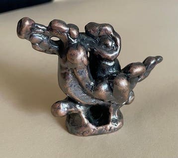 Nic. Jonk - sculptuur, Sirene - 7 cm - Brons - 1981