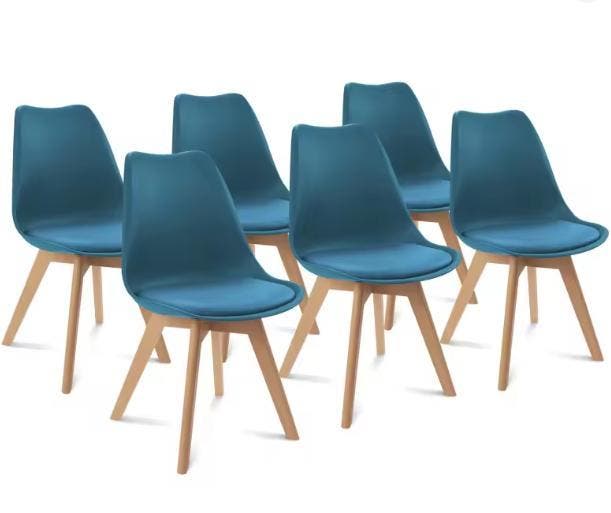 6x Moderne Eetkamerstoelen – Comfortabel, Gestoffeerd, Stijl, Huis en Inrichting, Stoelen, Nieuw, Verzenden