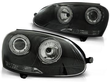 Koplampen VW Golf 5 | Angel Eyes Zwart | 55% Korting, Ophalen of Verzenden, Nieuw, Volkswagen
