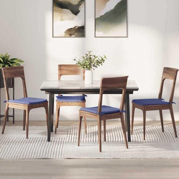 vidaXL Zitkussens 4 st Stof Jeans Blauw 40 x 40 x 3 cm, Verzenden, Nieuw, Blauw