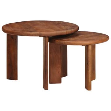 Salontafel rond | Honingbruin | Tweedekansje | OP=OP, Huis en Inrichting, Gebruikt, 50 tot 100 cm, Rond, Modern