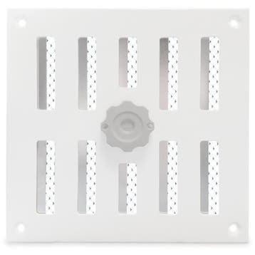 Aluminium afsluitbaar schuifrooster opbouw 155 x 155mm - WIT, Verzenden, Nieuw