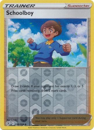 Schoolboy 238/264 reverse holo (Fusion Strike), Ophalen of Verzenden, Nieuw, Losse kaart, Foil