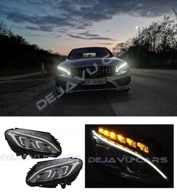 Volledig LED Koplampen voor Mercedes Benz C-Klasse W205, Ophalen of Verzenden