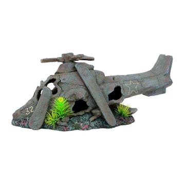 Neergestorte helicopter / Aquarium decoratie As-906, Verzenden, Nieuw, Gevuld zeewateraquarium
