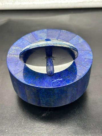 Lapis Lazuli sieradendoosje edelsteenendoos - Hoogte: 115 mm, Nieuw