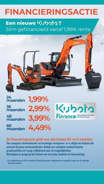 KX027-4 + iFor Williams GX125HD (combi - snel leverbaar!), Zakelijke goederen, Graafmachine