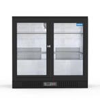 Horeca Bar Koelkast - 2 Schuifdeuren - Zwart - Glas Deur, Verzenden, Nieuw in verpakking, Koelen en Vriezen