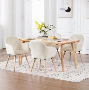 Set van 2 Velvet Eetkamerstoelen met Armleuningen – Comfort, Huis en Inrichting, Stoelen, Verzenden, Nieuw