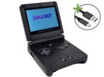 Gameboy Advance SP Graphite Black - USB-C & IPS V5, Spelcomputers en Games, Spelcomputers | Nintendo Game Boy, Ophalen of Verzenden