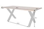 Eettafel Amazonas X 180cm natuurlijk Sheesham/ 40192, Huis en Inrichting, Tafels | Eettafels, Ophalen of Verzenden, Nieuw