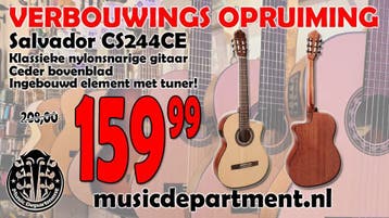 Salvador CS244E Classic | VERBOUWINGSOPRUIMING, Ophalen of Verzenden, Nieuw, Klassieke of Spaanse gitaar, Met (piezo-)element