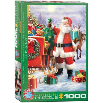 Santa with Sled - Simon Tread (1000) (winter), Ophalen of Verzenden, Nieuw