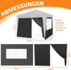 KESSER® Zijwand voor paviljoen - 3x3m - Zwart, Verzenden, Zo goed als nieuw