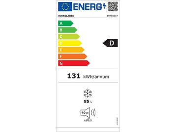 EVFR5037 - Tafelmodel Vriezer - 85 liter - 40 dB -, Verzenden, Zo goed als nieuw