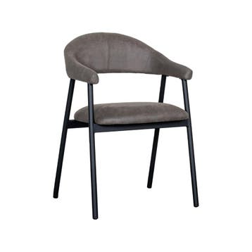 Stoel Amaze | Antraciet | Micro Suede | Zwart Metalen Frame, Verzenden, Nieuw in verpakking