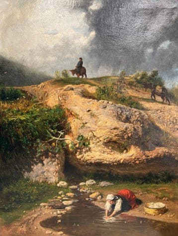 Nicola Palizzi (1820–1870) - Sosta lungo il cammino - XL