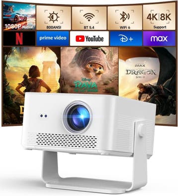Smart Beamer 1080P | 800 ANSI | Retourdeal 47% Korting, LED, Ophalen of Verzenden, Zo goed als nieuw, Full HD (1080)