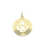 Gouden sterrenbeeld hanger; Tweelingen (Hanger of bedel), Ophalen of Verzenden, Gebruikt, Goud, Overige merken