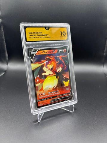 Pokémon - 1 Graded card - Lance´s Charizard V #133, Hobby en Vrije tijd, Verzamelkaartspellen | Pokémon, Nieuw