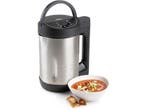 DOMO DO1144BL - Soepmaker - 1,6L - 6 Programmas - RVS/Zwart, Verzenden, Zo goed als nieuw