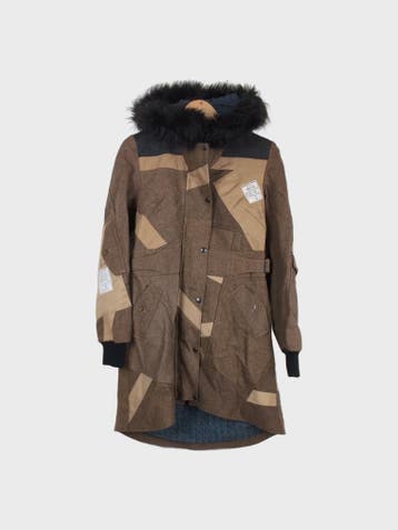 Christopher Ræburn Winterjas Heren maat M Bruin, Bruin, Maat 48/50 (M), Ophalen of Verzenden, Zo goed als nieuw