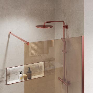 Aanbieding: BWS Inloopdouche Pro Line Brons Glas 200 cm 8mm, Ophalen of Verzenden, Nieuw