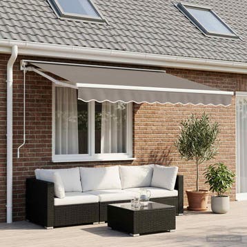 vidaXL Vervangende volant voor 3 m Lichtgrijs Polyester, Verzenden, Nieuw