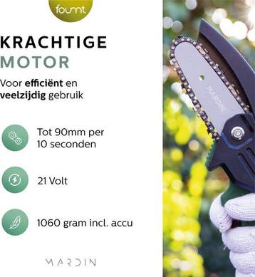 2dekans | Mardin Mini Kettingzaag - Elektrische Takkenzaag -, Ophalen of Verzenden, Zo goed als nieuw, Mardin