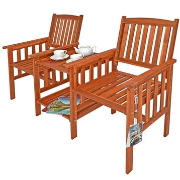 Tuinbank Acaciahout met Tafel 164x63x91cm (Tafels-Stoelen), Tuin en Terras, Tuinsets en Loungesets, Verzenden, Nieuw