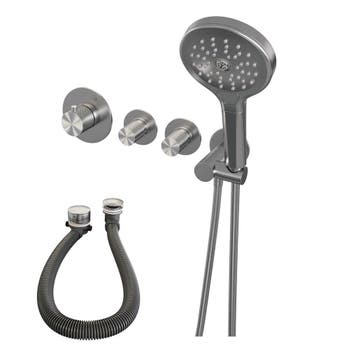 Brauer Brushed Carving Thermostatische Inbouw Badkraan, Doe-het-zelf en Verbouw, Sanitair, Ophalen of Verzenden, Nieuw