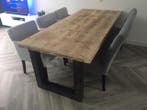 Steigerhouten tafels eettafels op Industriële X poten metaal, Huis en Inrichting, Tafels | Eettafels, 100 tot 150 cm, Verzenden
