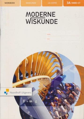 Moderne wiskunde 12e editie Werkboek 3A VMBO-GT 978900188510, Verzenden, Nieuw