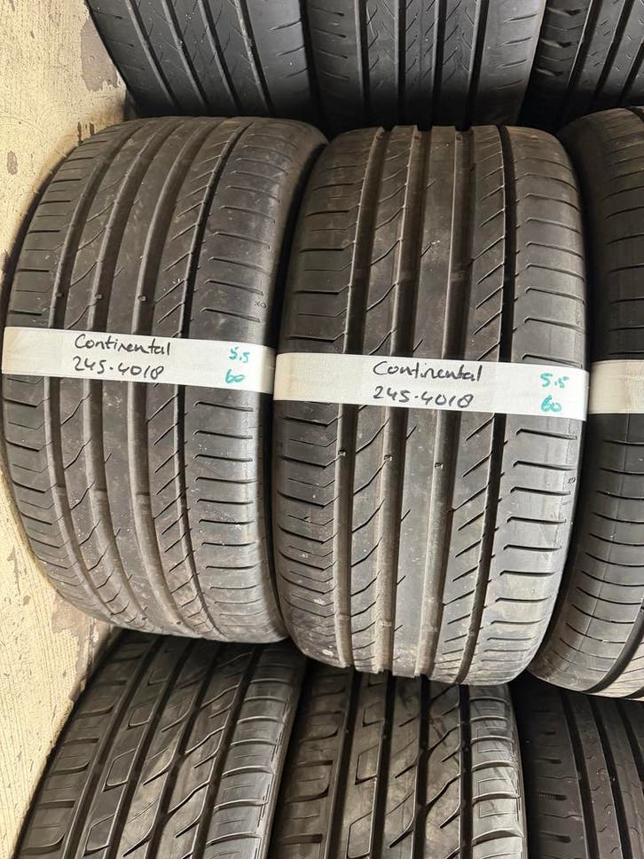245-40-18 Continental Zomerbanden 5.5mm Montage 245 40 18, Auto-onderdelen, Banden en Velgen, 18 inch, Zomerbanden, 245 mm, Personenwagen