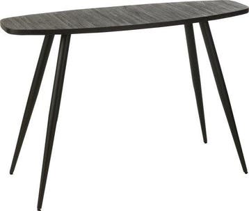 J-Line console Ovaal - hout - zwart -  – Nieuw, Verzenden, Nieuw