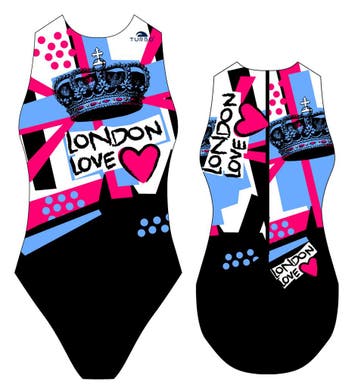 Special Made Turbo Waterpolo badpak London Love, Nieuw