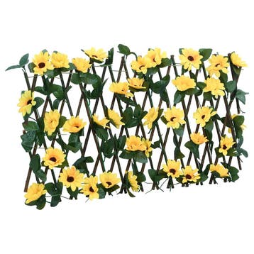 vidaXL Kunstplant klimop op latwerk uittrekbaar 180x20 cm, Tuin en Terras, Verzenden, Nieuw, Kunststof, Minder dan 1 meter
