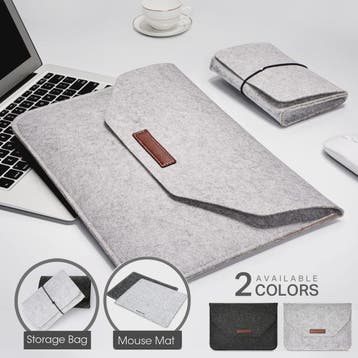 Luxe Vilt Laptop Sleeve - Beschermhoes voor MacBook & Notebo, Verzenden, Nieuw
