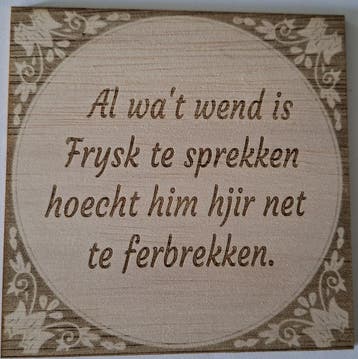 Friese houten tekstbordjes., Tekstbord, Ophalen of Verzenden, Nieuw, Hout