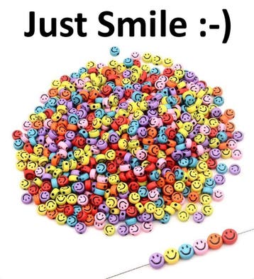 Fako Bijoux - Emoji / Smiley Kralen Bulk - Acryl - 7mm -, Verzenden, Nieuw