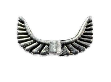 10 x Tibetaans zilveren Engelen vleugeltje 18 x 10 x 3mm..., Ophalen of Verzenden, Nieuw, Kraal